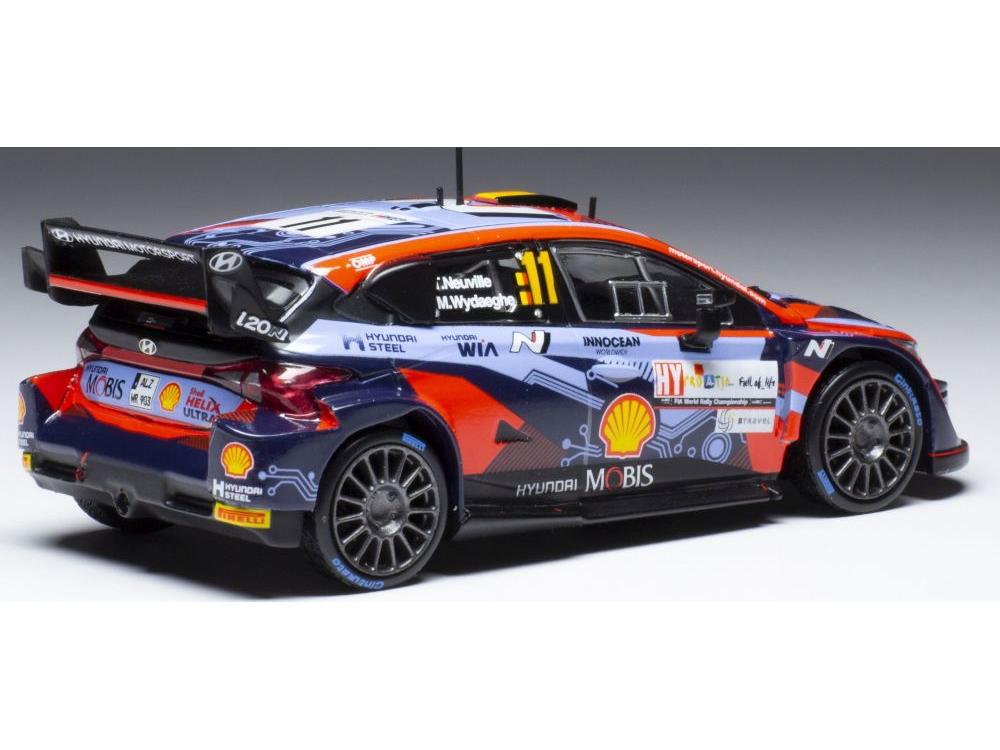 Hyundai i20 N Rally1 #11 WRC Rally Croatia 2022 T.Neuville/M.Wydaeghe 1:43 Scale IXO Diecast Model Car-IXO-Diecast Model Centre