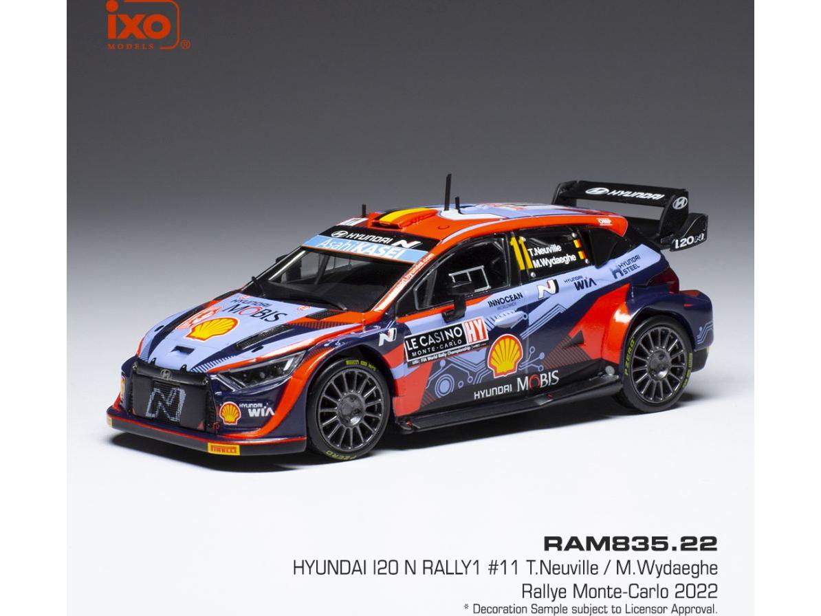 Hyundai i20 N Rally1 #11 WRC Rally Monte Carlo 2022 T.Neuville/M.Wydaeghe 1:43 Scale IXO Diecast Model Car-IXO-Diecast Model Centre