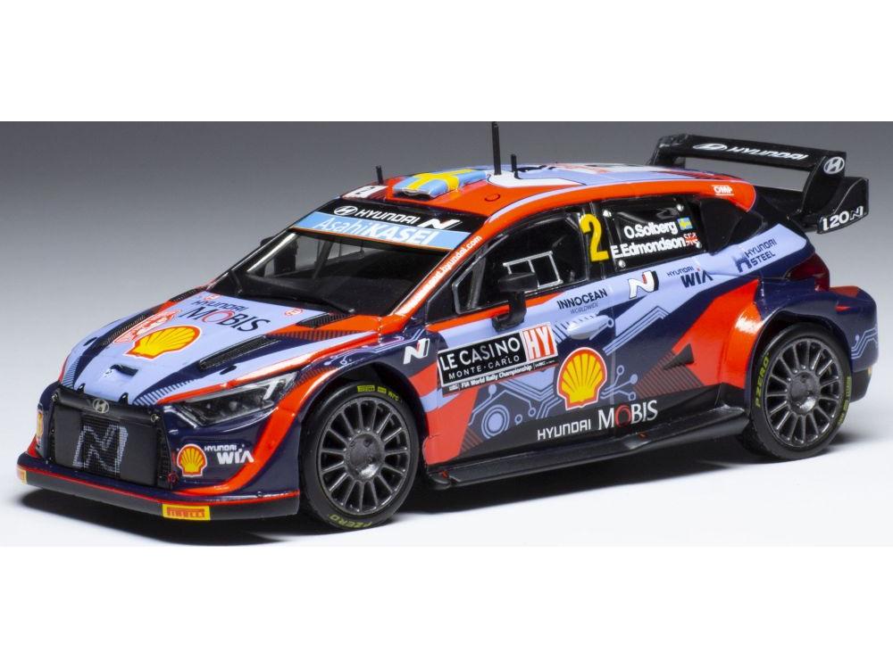 Hyundai i20 N Rally1 #2 WRC Rally Monte Carlo 2022 O.Solberg/E.Edmondson 1:43 Scale IXO Diecast Model Car-IXO-Diecast Model Centre