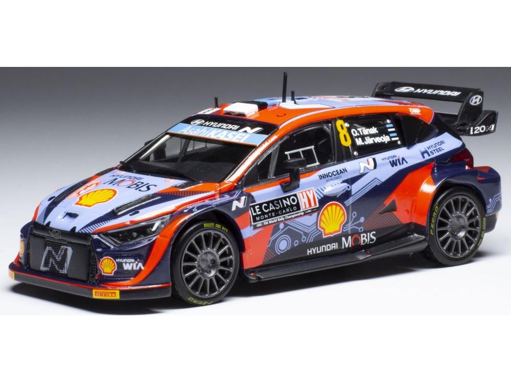 Hyundai i20 N Rally1 #8 WRC Rally Monte Carlo 2022 T.Tanak/M.Jarveoja 1:43 Scale IXO Diecast Model Car-IXO-Diecast Model Centre