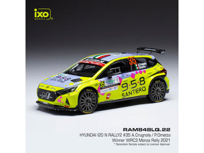 Hyundai i20 N Rally2 #35 WRC Rally Monza 2021 A.Crugnola/P.Ometto 1:43 Scale IXO Diecast Model Car-IXO-Diecast Model Centre