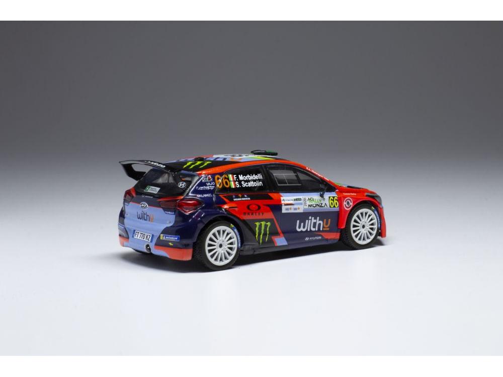 Hyundai i20 R5 #66 WRC Rallye Monza 2020 F.Morbidelli/S.Scattolin 1:43 Scale IXO Diecast Model Car-IXO-Diecast Model Centre