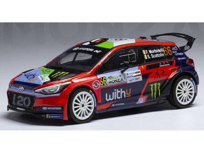 Hyundai i20 R5 #66 WRC Rallye Monza 2020 F.Morbidelli/S.Scattolin 1:43 Scale IXO Diecast Model Car-IXO-Diecast Model Centre