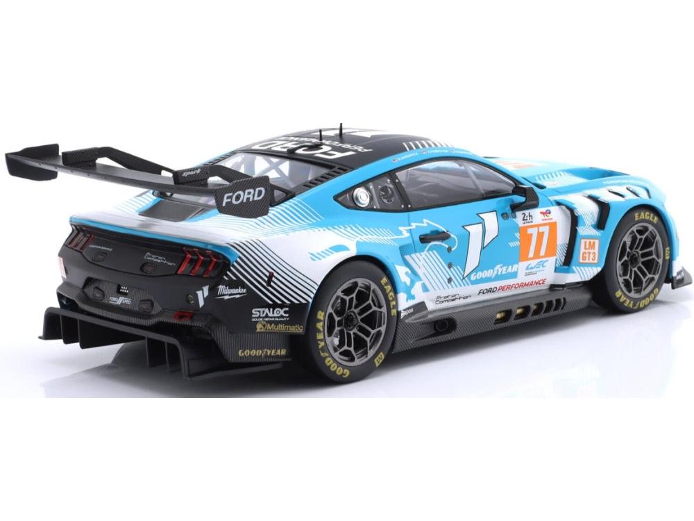 Ford Mustang GT3 Proton Competition 24h Le Mans 2024 #77 Barker/Hardwick/Robicho Modèle réduit en die-cast à l'échelle 1:18 – IXO