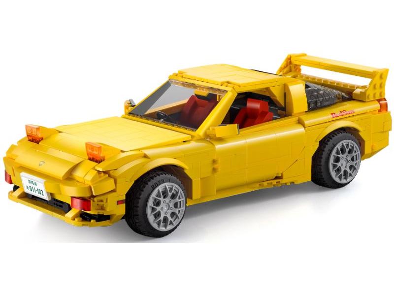 Initial D FX7 FD Brick Builder Yellow (1655pcs) Cada Kit-Cada-Diecast Model Centre
