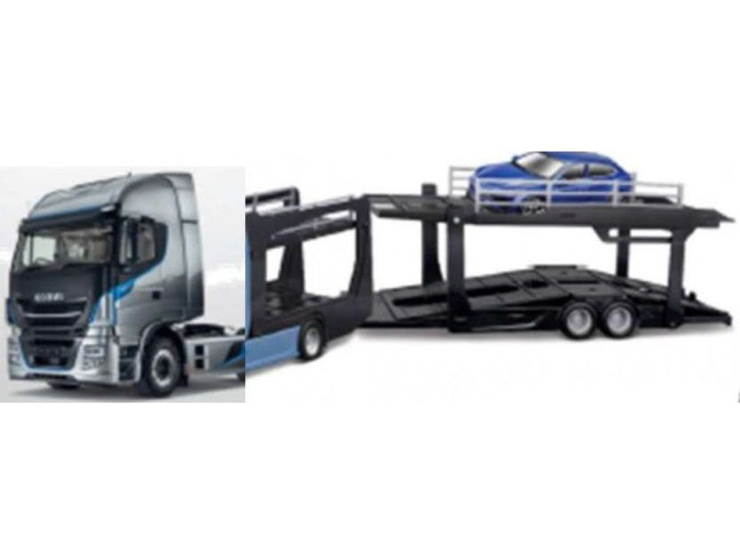 Iveco S-WAY 570 Multicar Carrier + 1 Car - 1:43 Scale Model Truck-Bburago-Diecast Model Centre