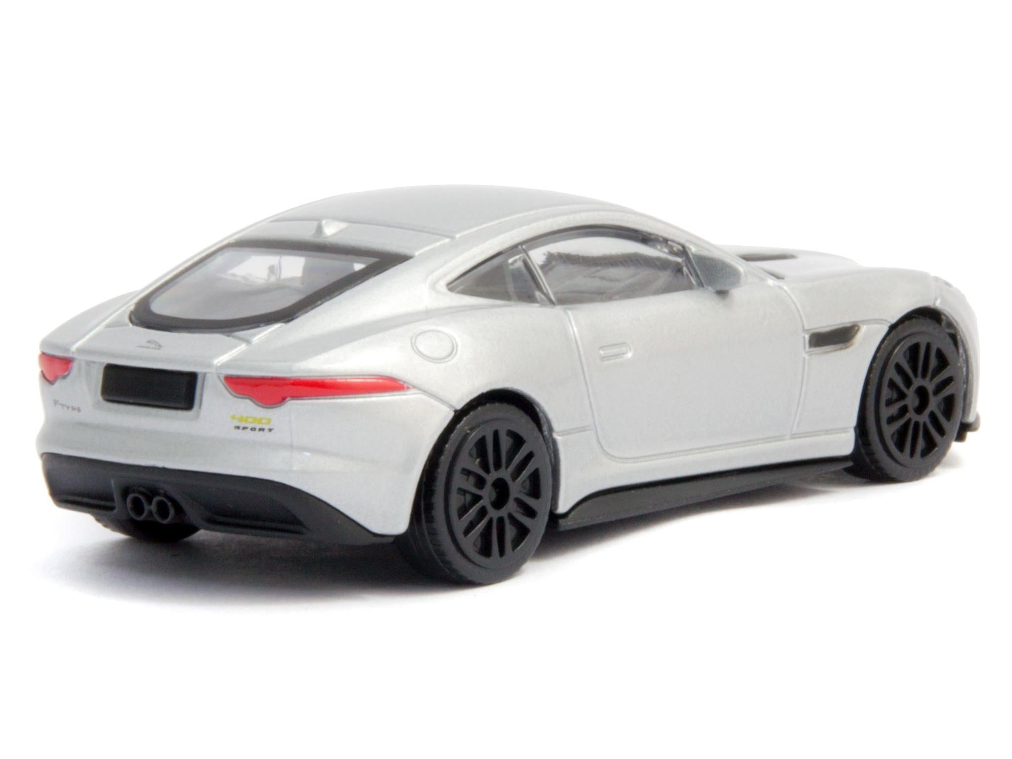 Jaguar F-TYPE Silver 1:43 Scale Bburago Diecast Toy Car-Bburago-Diecast Model Centre