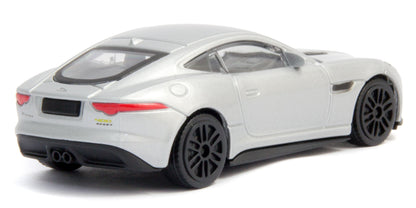 Jaguar F-TYPE Silver 1:43 Scale Bburago Diecast Toy Car-Bburago-Diecast Model Centre