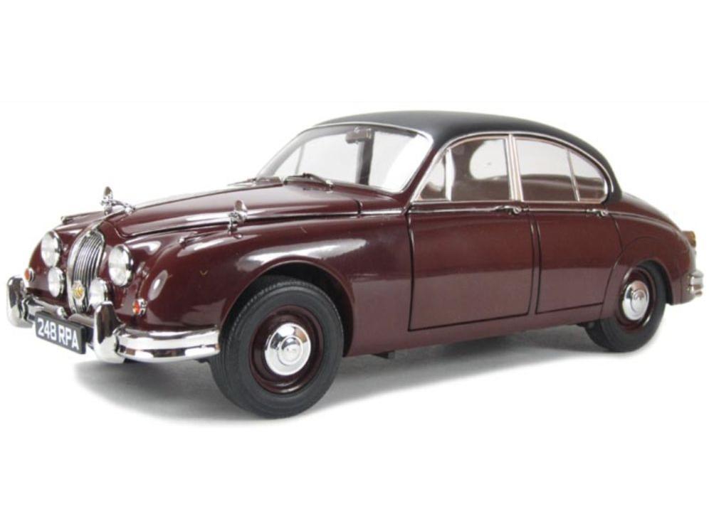 Jaguar Mk2 Burgundy/Black Roof - Famous Detective - 1:43 Scale Cararama Diecast Model-Cararama-Diecast Model Centre