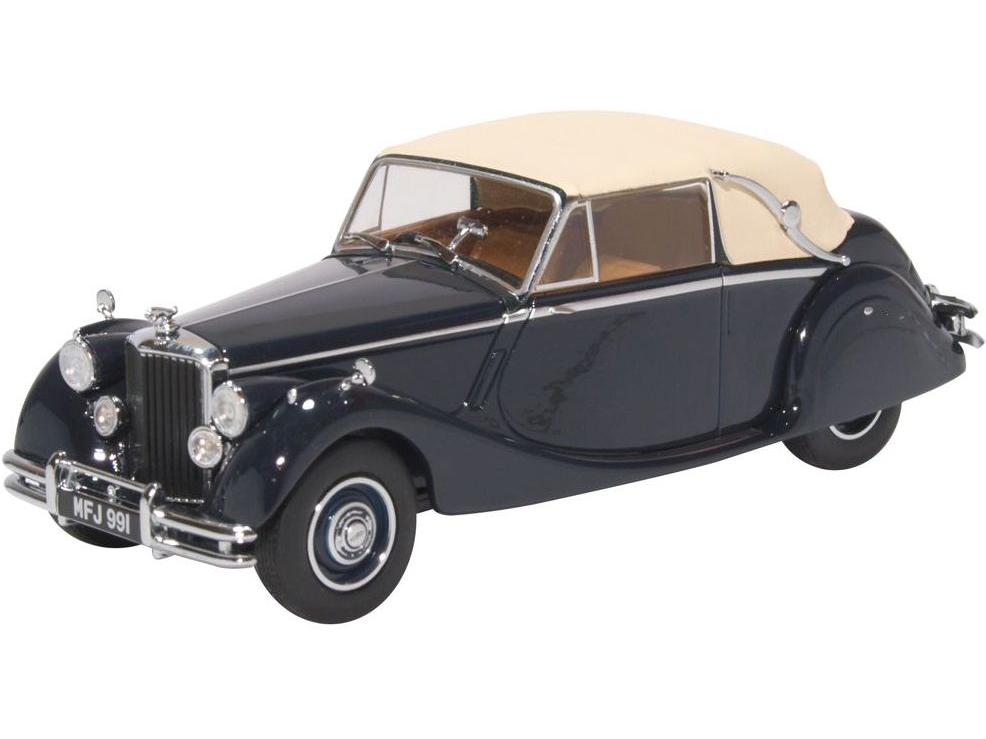 Jaguar MkV Closed Dark Blue/Tan 1:43 Scale Diecast Car – Oxford Diecast-Oxford Diecast-Diecast Model Centre