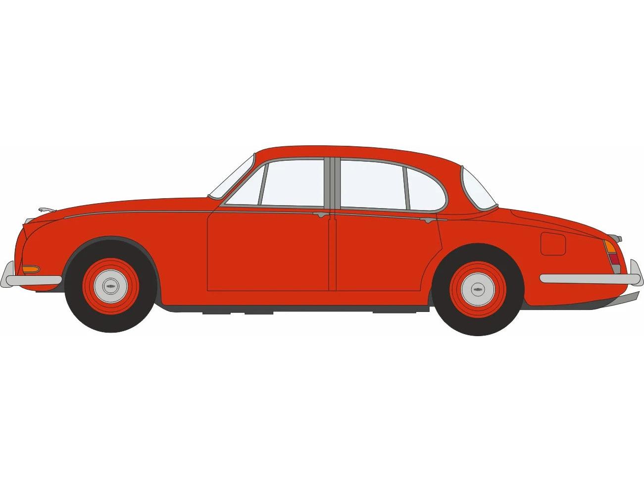 Jaguar S Type Carmen Red 1:76 Scale Diecast Car – Oxford Diecast-Oxford Diecast-Diecast Model Centre