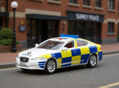 Jaguar XF Surrey Police 1:76 Scale Oxford Diecast Model (Damaged Case Top)