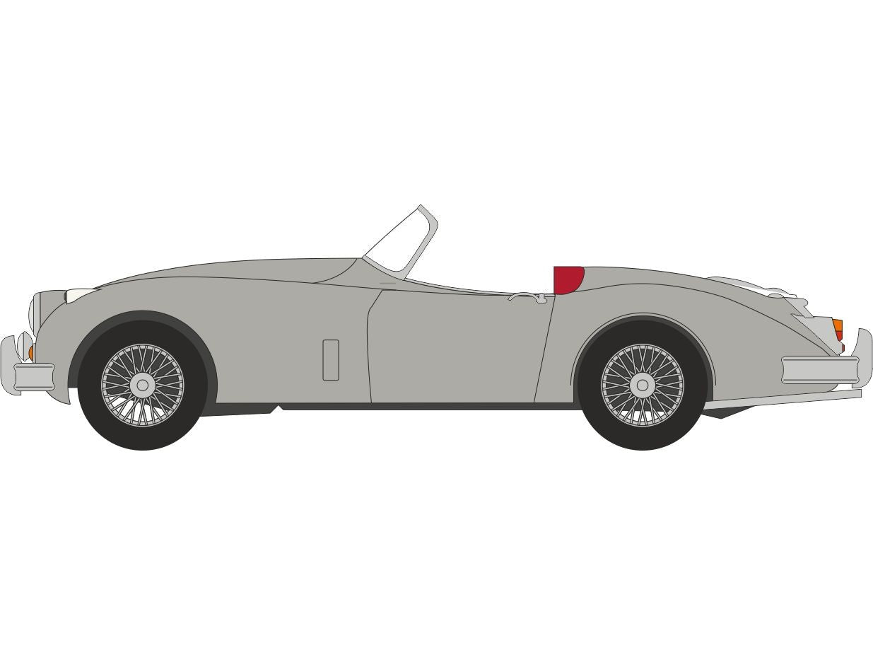 Jaguar XK150 Roadster Mist Grey - 1:43 Scale Diecast Model Car-Oxford Diecast-Diecast Model Centre