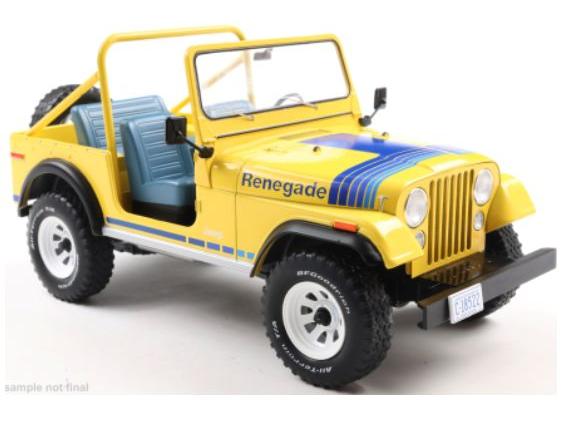 Jeep CJ-7 Renegade Yellow 1980 1:18 Scale Model Car Group Diecast Model Car-Model Car Group-Diecast Model Centre