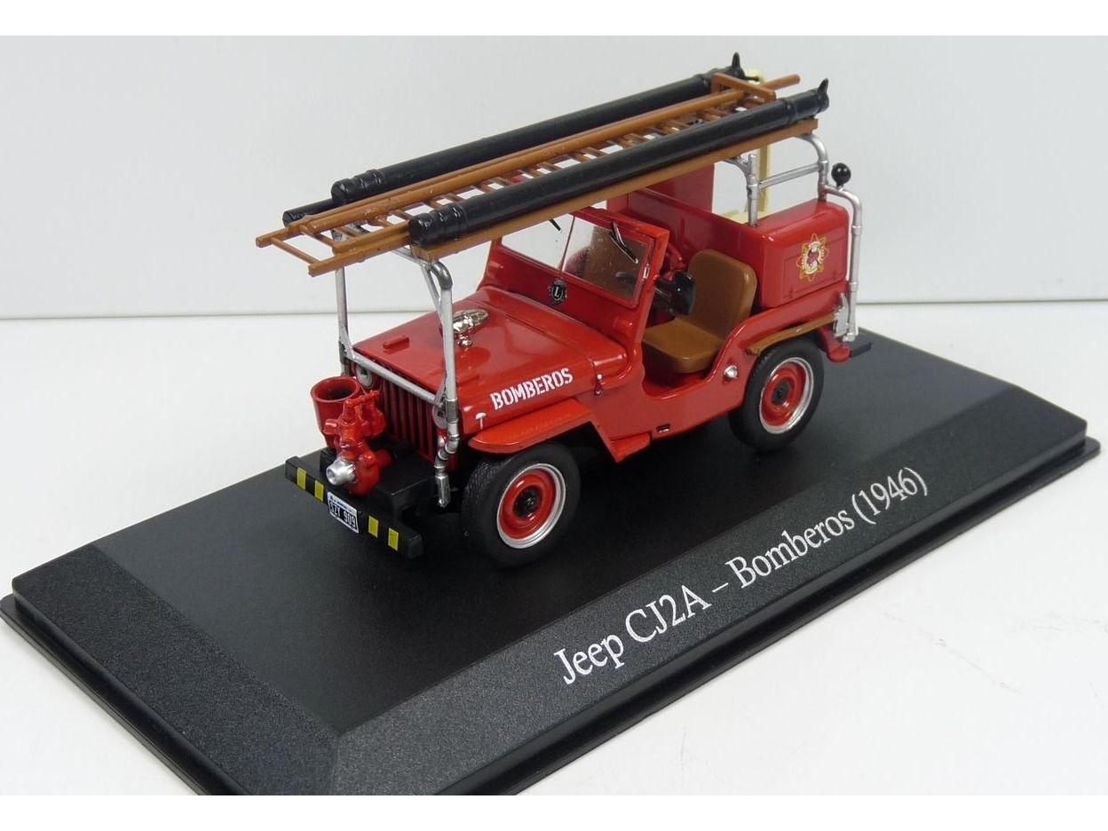 Jeep CJ2A (1946) Bomberos (Argentina Spec.) 1:43 Scale Diecast Model-Unbranded-Diecast Model Centre