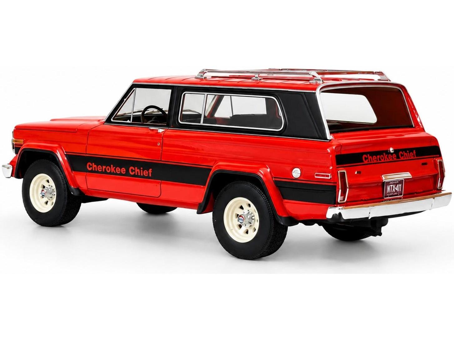 Jeep Cherokee Chief (SJ) Red 1980-1983 1:18 Scale Resin Car – Cult-Cult-Diecast Model Centre