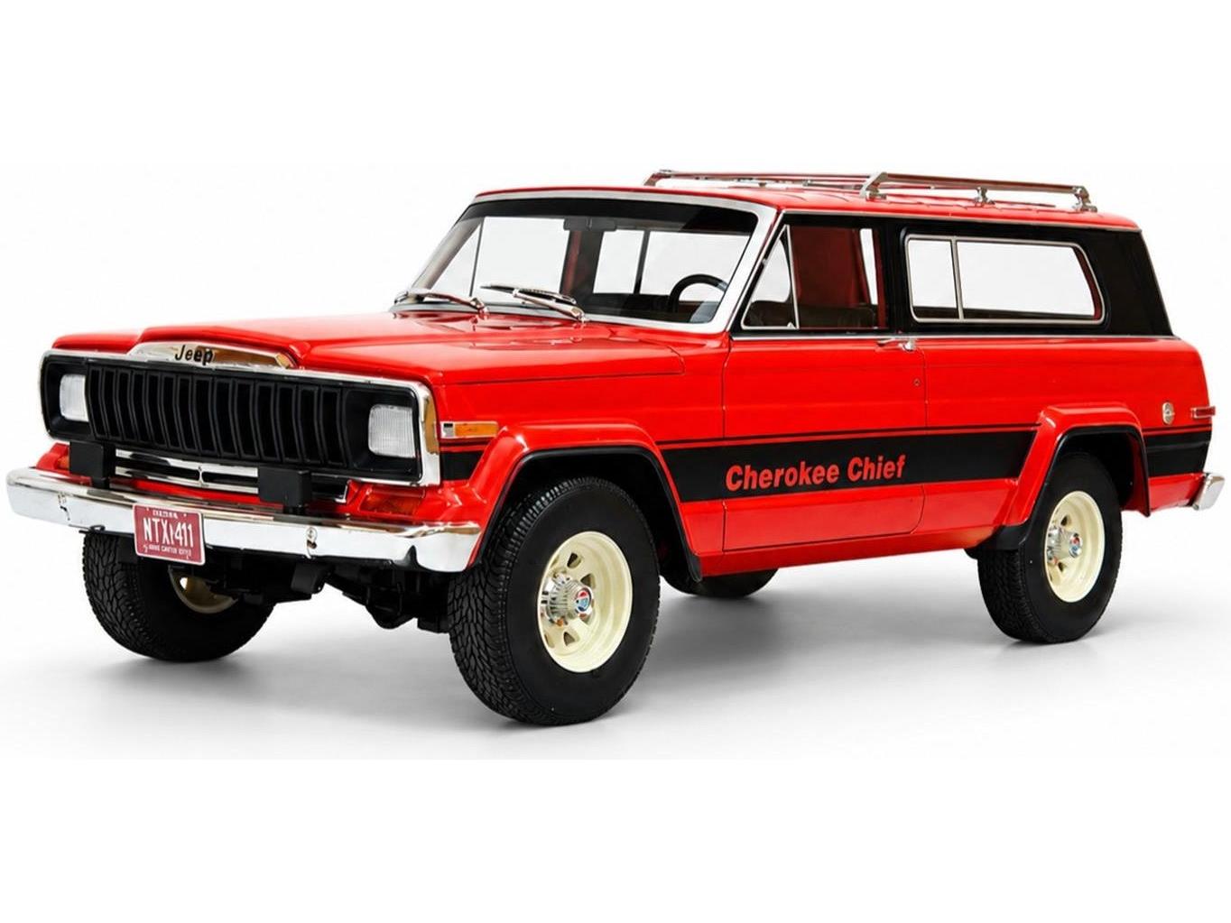 Jeep Cherokee Chief (SJ) Red 1980-1983 1:18 Scale Resin Car – Cult-Cult-Diecast Model Centre