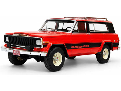 Jeep Cherokee Chief (SJ) Red 1980-1983 1:18 Scale Resin Car – Cult-Cult-Diecast Model Centre