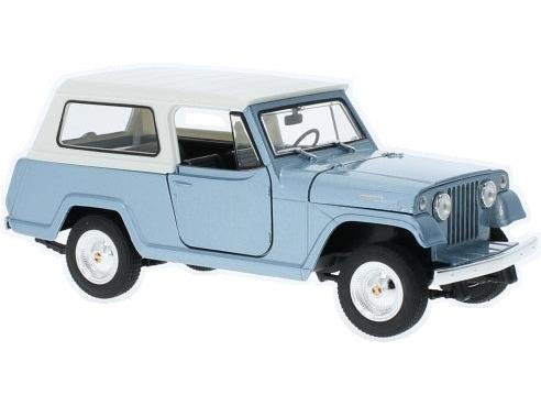 Jeep Jeepster Commando Light Blue 1:24 Scale Diecast Car – Welly-Welly-Diecast Model Centre