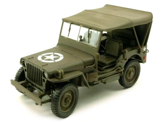 Jeep Willys 4x4 Soft Top 1.43 Scale Cararama Diecast Model Car-Cararama-Diecast Model Centre