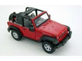 Jeep Wrangler Open Roof Red 1:24 Scale Welly Diecast Model-Welly-Diecast Model Centre