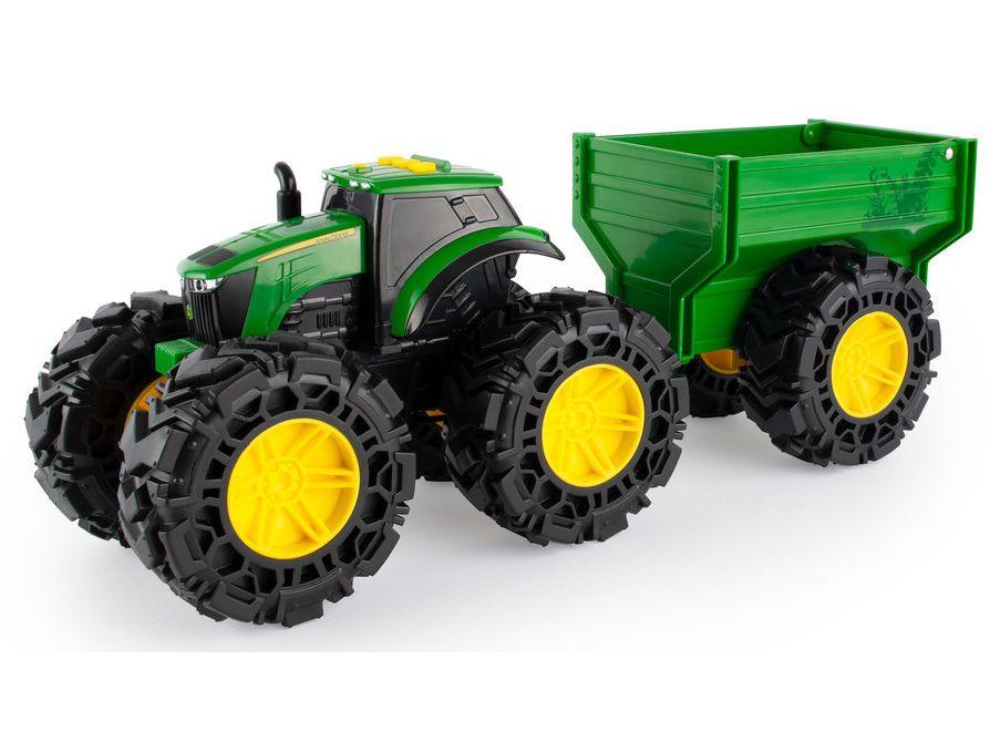 John Deere Lights and Sounds Tractor w/Wagon - Britains (Young Farmer)