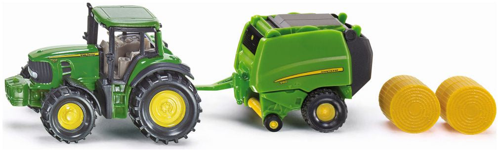 John Deere Tractor W/Baler 1:87 Scale Siku-Siku-Diecast Model Centre
