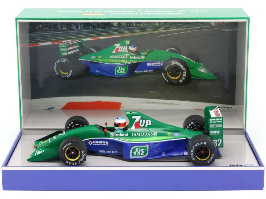 Jordan J191 M. Schumacher #32 1st GP Belgium GP F1 1991 **Collectors box** 1:18 Scale Werk83 Diecast Model Car-Werk83-Diecast Model Centre