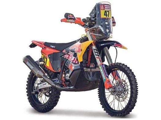 KTM 450 Rally Factory Replica Red Bull KTM Factory Team Rally Dakar 2024 #47 Kevin Benavides 1:18 Scale Bburago Diecast Model Motorcycle-Bburago-Diecast Model Centre