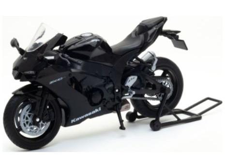 Kawasaki Ninja ZX-10R Black 1:12 Scale Welly Diecast Model Motorcycle-Welly-Diecast Model Centre