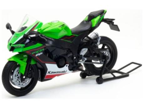 Kawasaki Ninja ZX-10R Green 1:12 Scale Welly Diecast Model Motorcycle-Welly-Diecast Model Centre