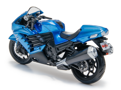 Kawasaki Ninja ZX-14R blue 1:18 Scale Motorcycle Model