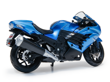Kawasaki Ninja ZX-14R blue 1:18 Scale Motorcycle Model