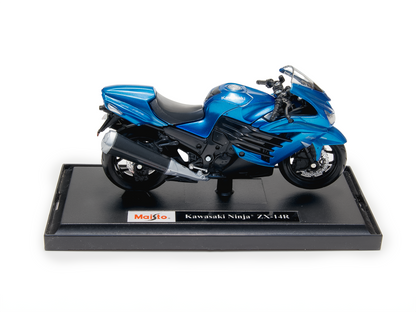 Kawasaki Ninja ZX-14R blue 1:18 Scale Motorcycle Model