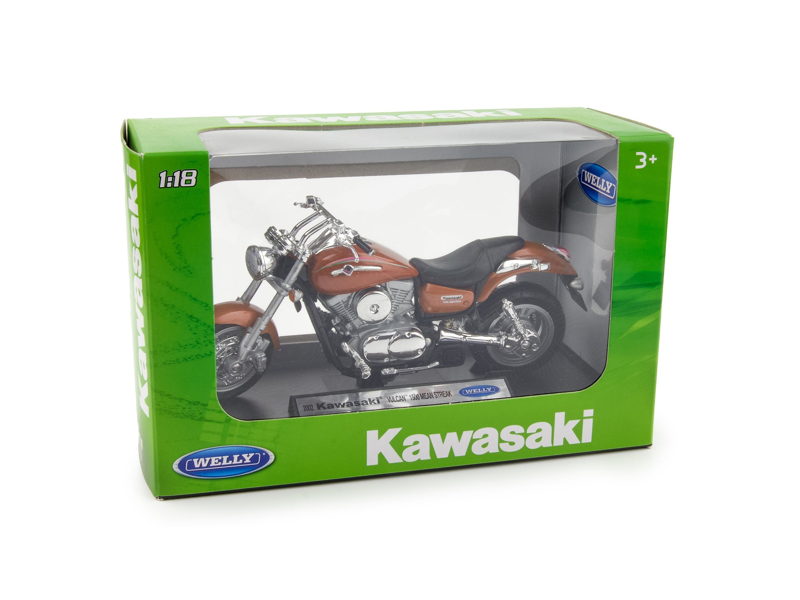 Kawasaki Vulcan 1500 Mean Streak 2002 bronze - 1:18 Scale Model Motorcycle-Welly-Diecast Model Centre