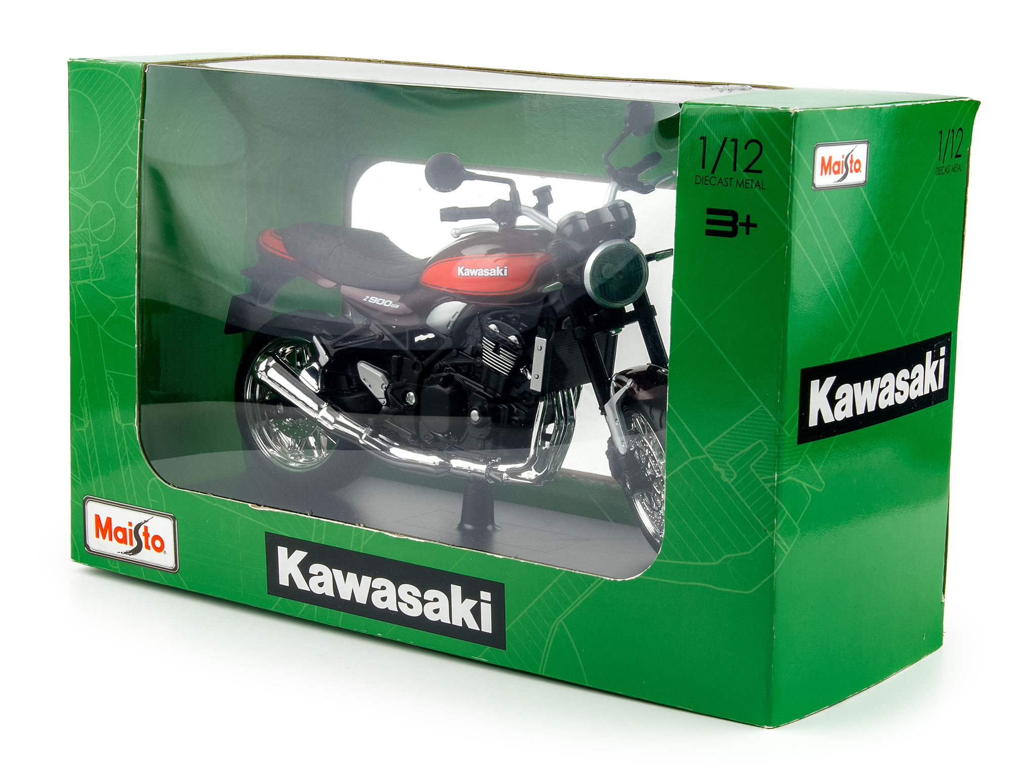 Kawasaki Z900RS 2019 Candytone Brown/Candytone Orange 1:12 Scale Motorcycle Model