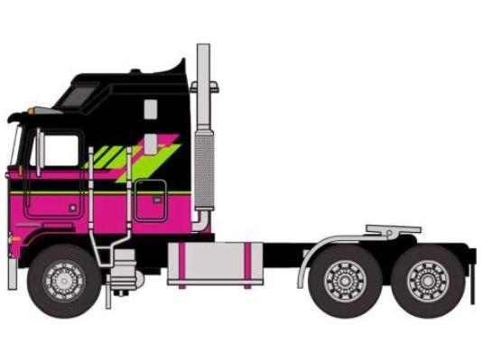 Kenworth K100 Aerodyne Black/Pink 1976 1:64 Scale Diecast Truck – IXO-IXO-Diecast Model Centre
