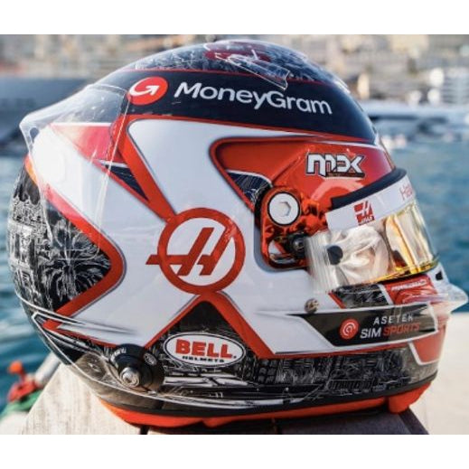 Kevin Magnussen Haas MoneyGram F1 Monaco GP 2023 - 1:5 Scale Replica Helmet-Spark-Diecast Model Centre