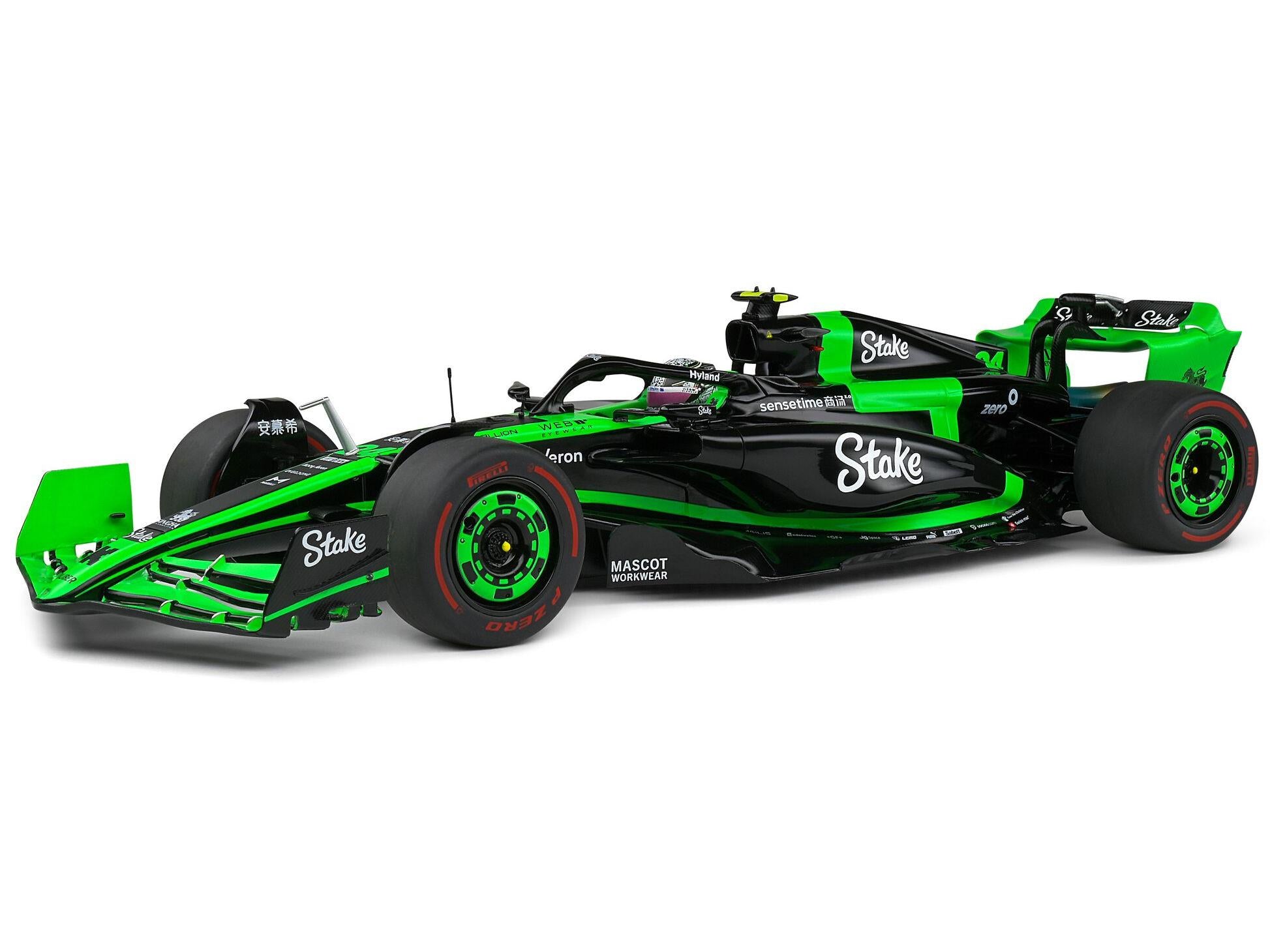 Kick Sauber C44 ZhouGuanyu F1 Bahrain GP 2024 1:18 Scale Solido Diecast Model-Solido-Diecast Model Centre