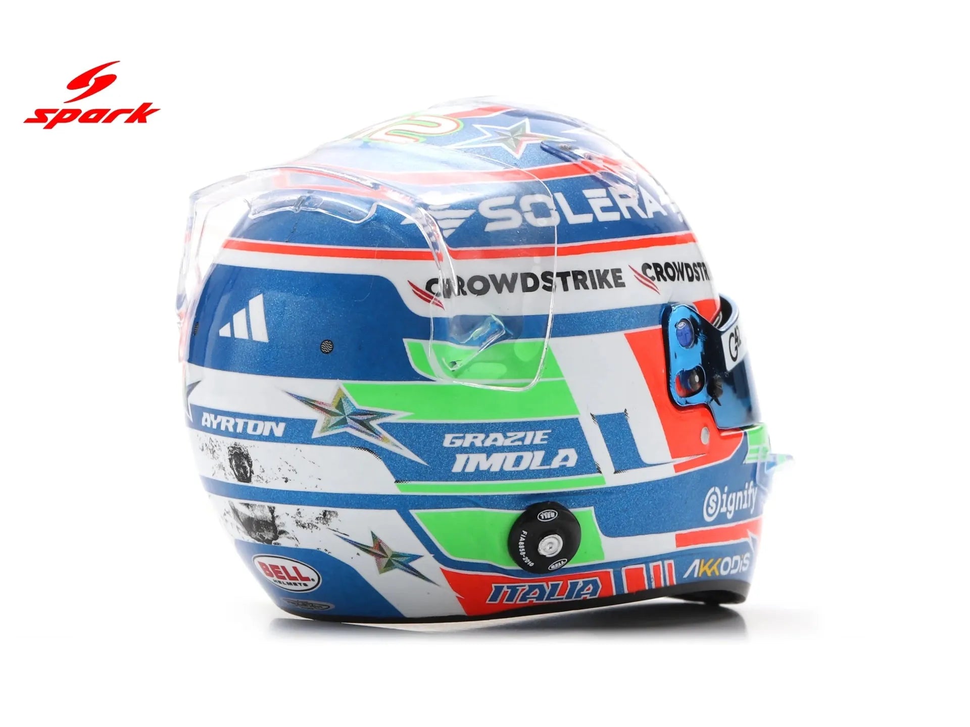 Kimi Antonelli F1 Emilia Romagna GP 2025 Helmet 1:5 Scale Resin Replica – Spark-Spark-Diecast Model Centre
