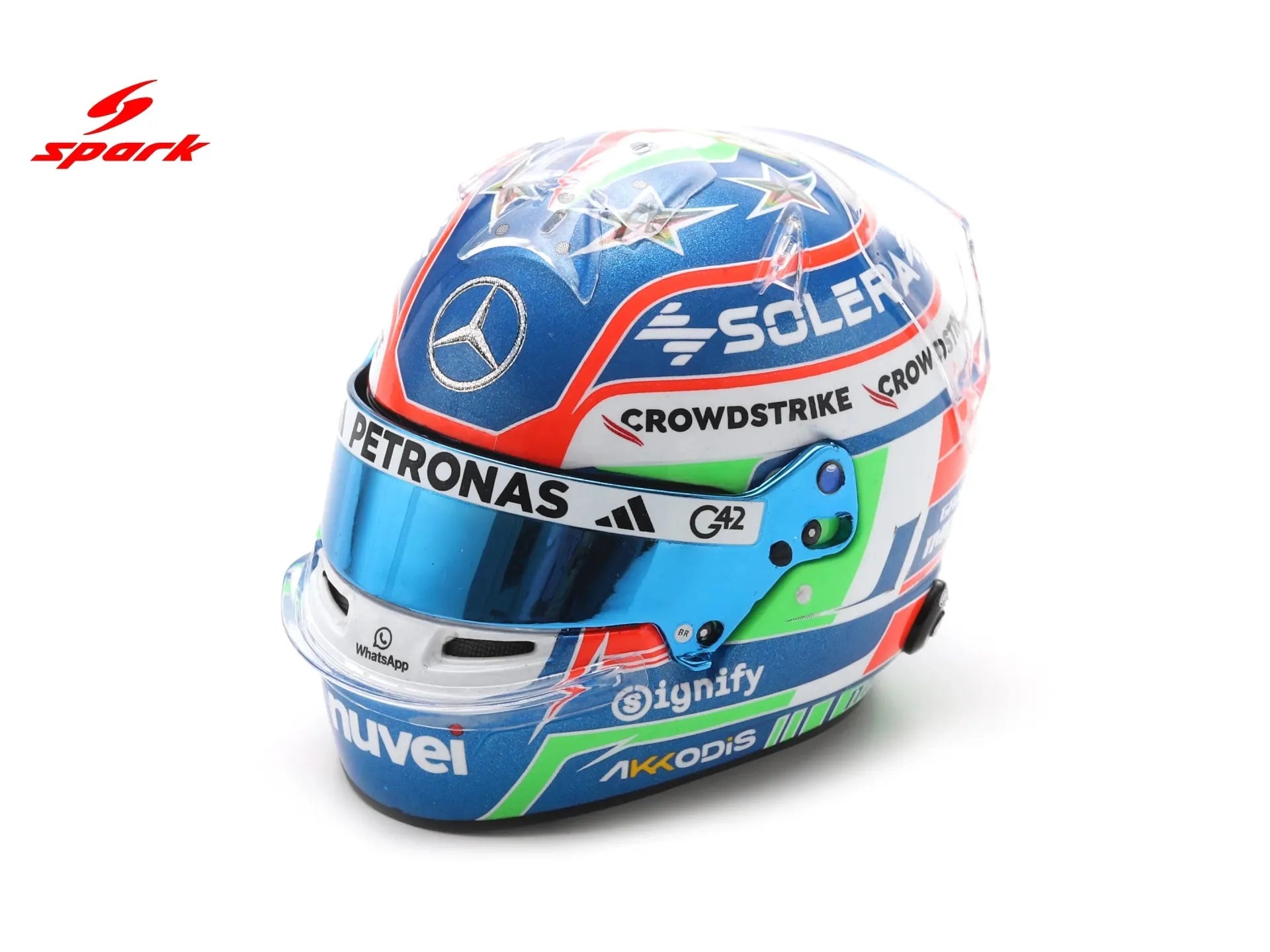 Kimi Antonelli F1 Emilia Romagna GP 2025 Helmet 1:5 Scale Resin Replica – Spark-Spark-Diecast Model Centre