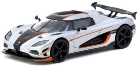 Koenigsegg Agera RS Silver/Black 1:64 Scale Tarmac Works Diecast Model-Tarmac Works-Diecast Model Centre