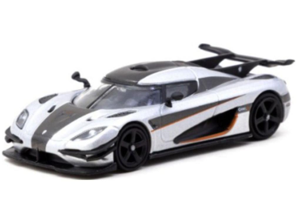 Koenigsegg One:1 Silver/Black 1:64 Scale Diecast Car – Tarmac Works-Tarmac Works-Diecast Model Centre