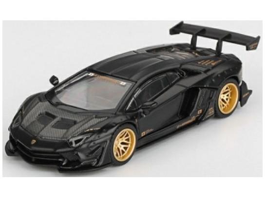 LB Works Lamborghini Aventador Limited Edition Matt Black (LHD) Blister Pack 1:64 Scale MINI GT Diecast Model Car-MINI GT-Diecast Model Centre