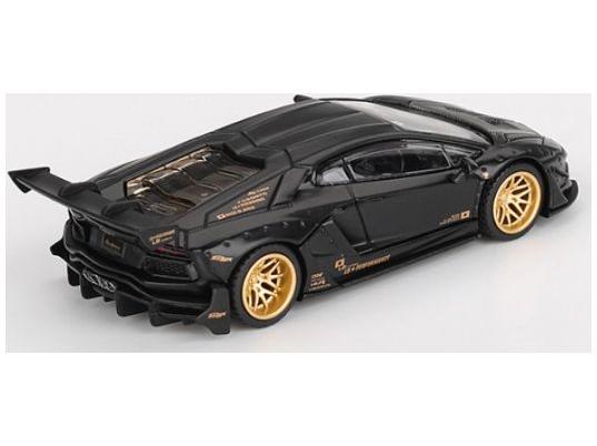 LB Works Lamborghini Aventador Limited Edition Matt Black (RHD) Blister Pack 1:64 Scale MINI GT Diecast Model Car-MINI GT-Diecast Model Centre
