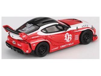 LB Works Toyota GR Supra Red/White (LHD) Blister Packaging 1:64 Scale MINI GT Diecast Model Car-MINI GT-Diecast Model Centre
