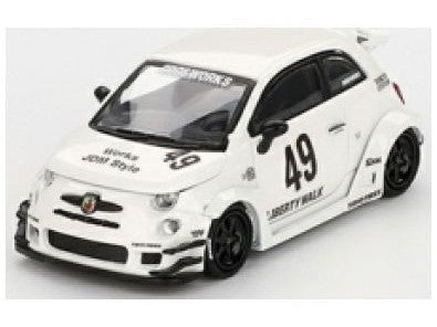 LB-Works X Abas Works Abarth 595 Gara White - 1:64 Scale Model Car-MINI GT-Diecast Model Centre