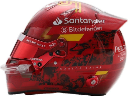 Carlos Sainz F1 Abu Dhabi GP 2024 Helmet 1:5 Scale Resin Replica – Looksmart