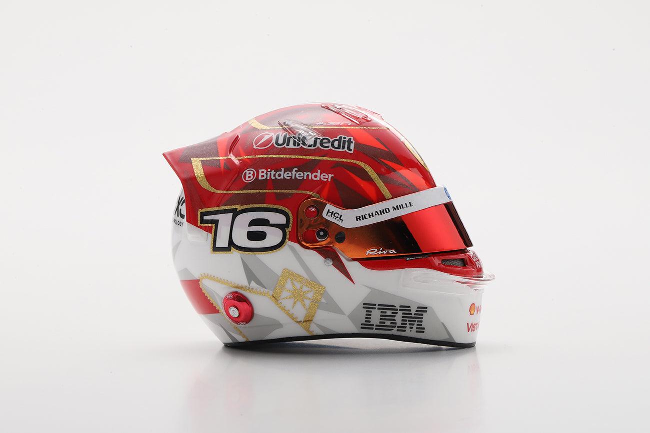 Charles Leclerc F1 Las Vegas GP 2025 Helmet 1:5 Scale Resin Replica – Looksmart