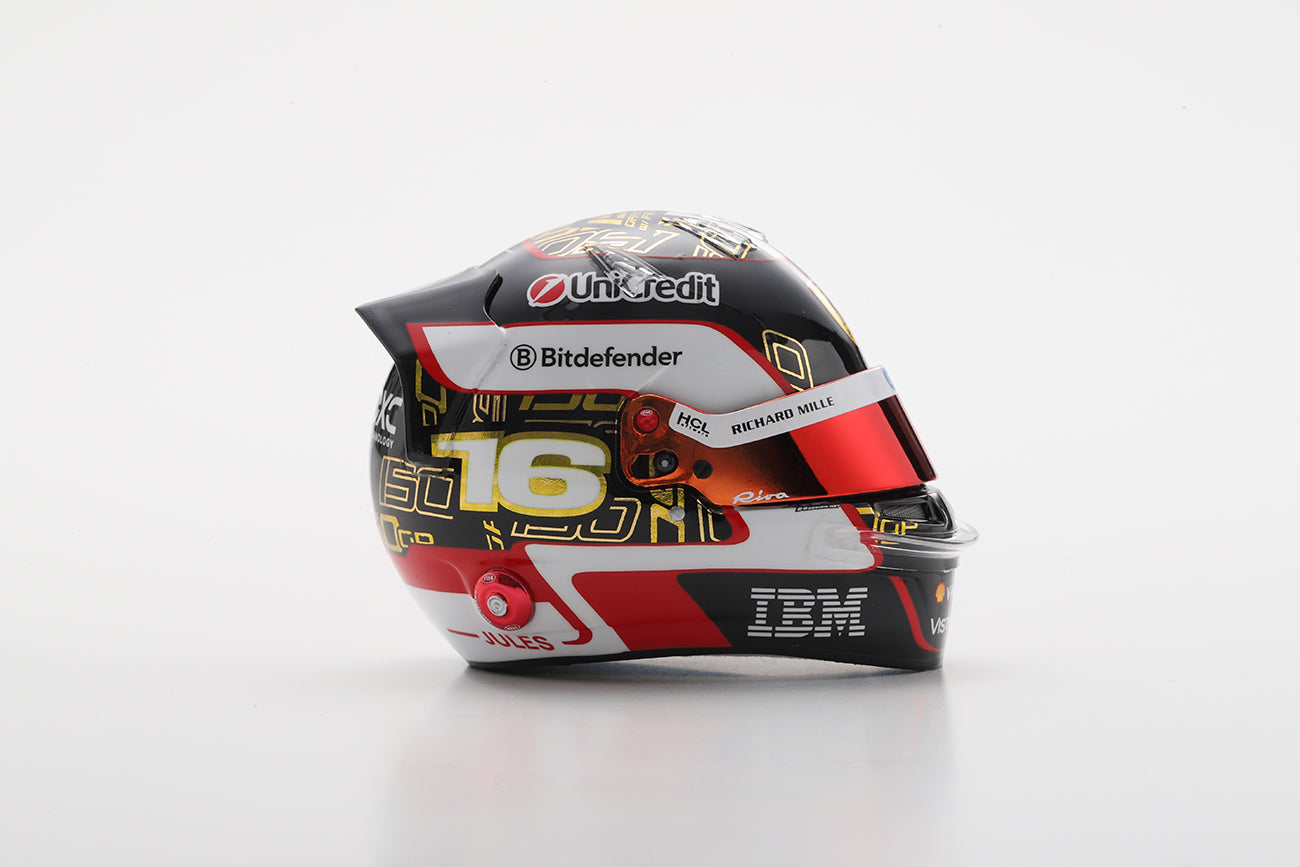 Charles Leclerc F1 Abu Dhabi GP 2025 Helmet 1:5 Scale Resin Replica – Looksmart